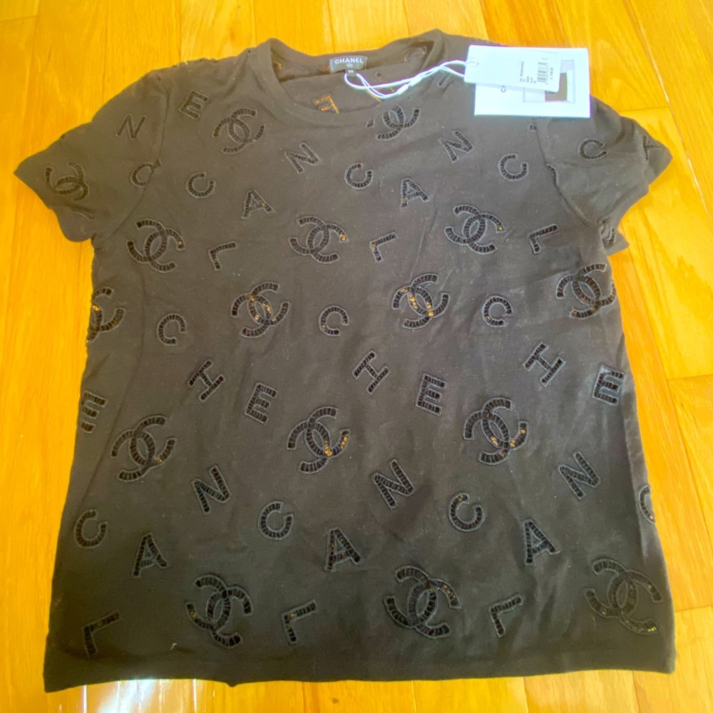 Chanel Cruise Cotton/Cashmere logo tee